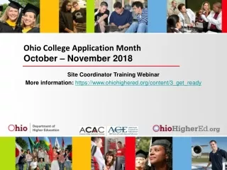 Ohio College Application Month October – November 2018