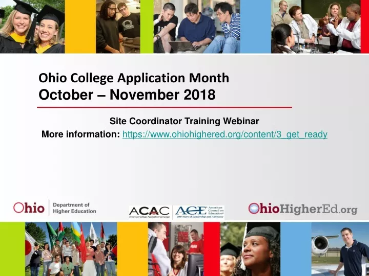 ohio college application month october november 2018