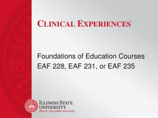 Clinical Experiences
