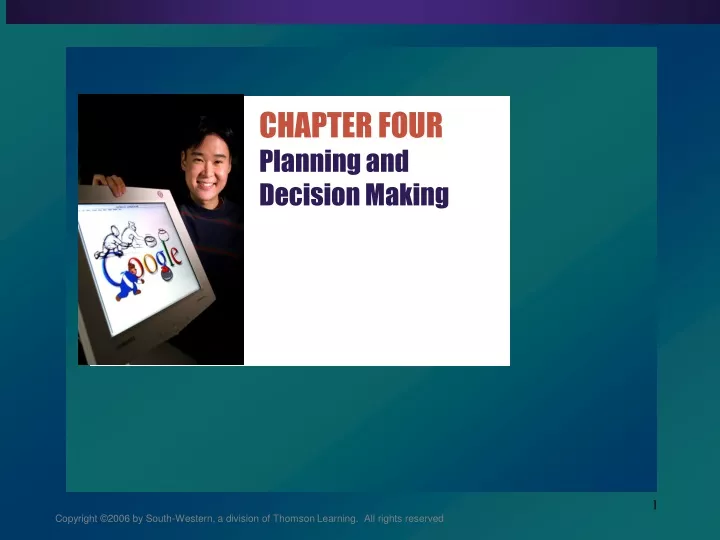 chapter four planning and decision making