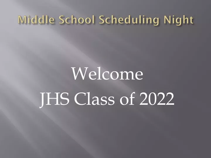 middle school scheduling night