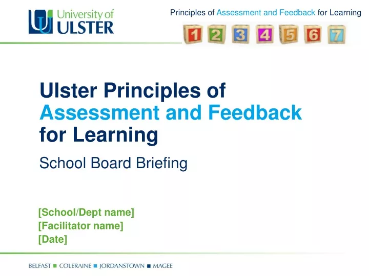 ulster principles of assessment and feedback