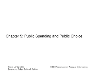 Chapter 5: Public Spending and Public Choice