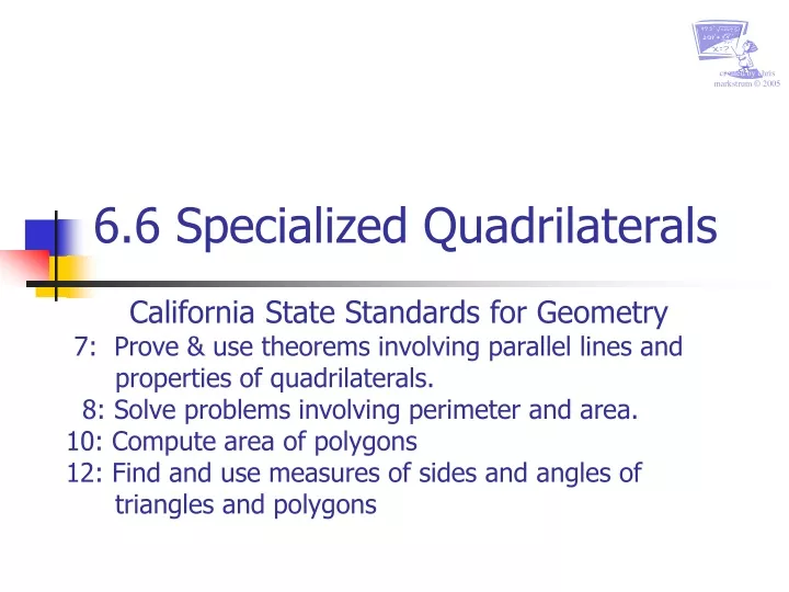 6 6 specialized quadrilaterals
