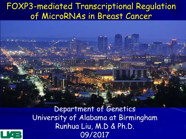 foxp3 mediated transcriptional regulation