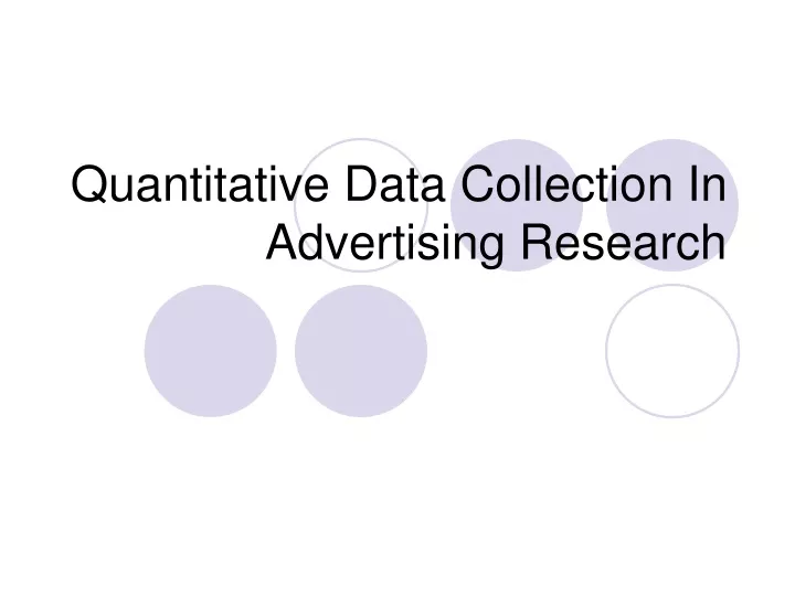 quantitative data collection in advertising research