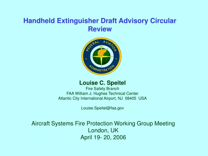 handheld extinguisher draft advisory circular