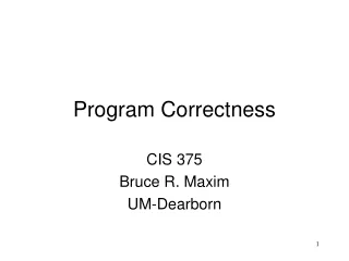 Program Correctness