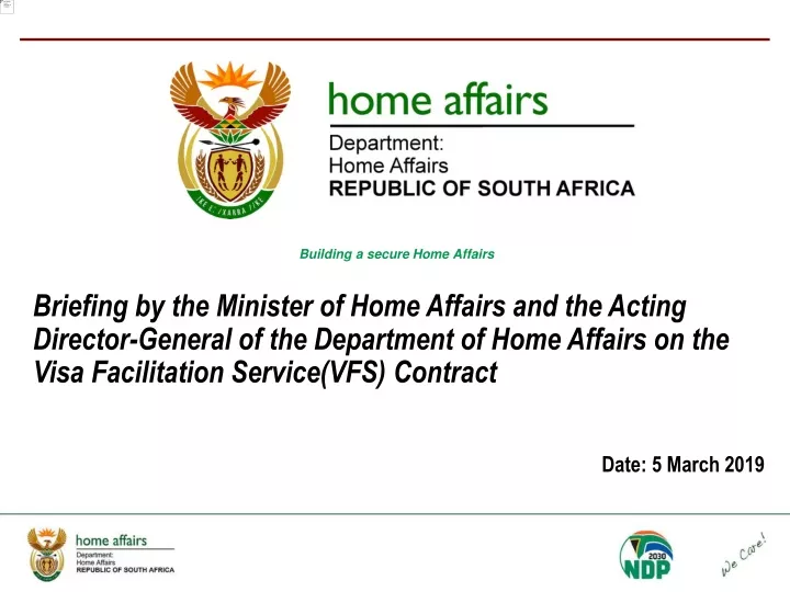 building a secure home affairs briefing
