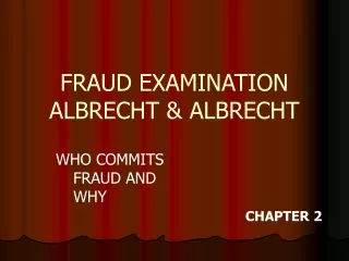FRAUD EXAMINATION ALBRECHT &amp; ALBRECHT