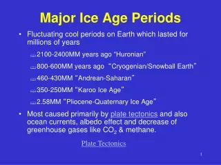 Major Ice Age Periods