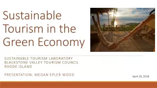 Sustainable Tourism in the Green Economy