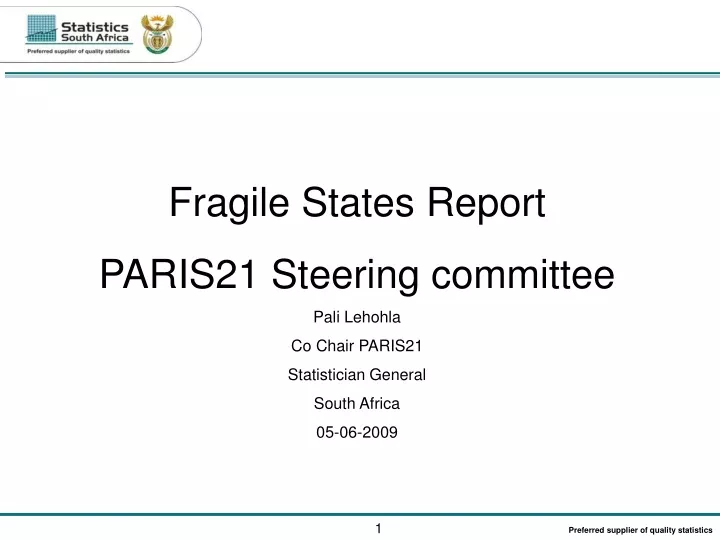 fragile states report paris21 steering committee