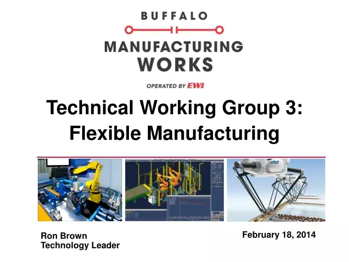 technical working group 3 flexible manufacturing