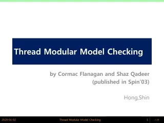 Thread Modular Model Checking
