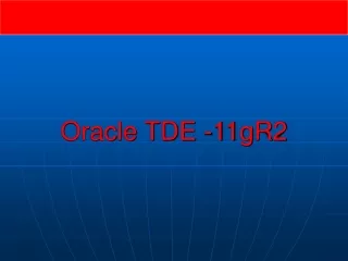 Oracle TDE -11gR2