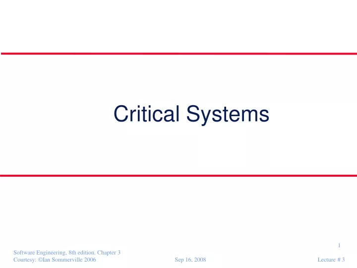 critical systems