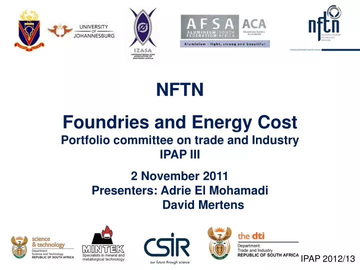 nftn foundries and energy cost portfolio