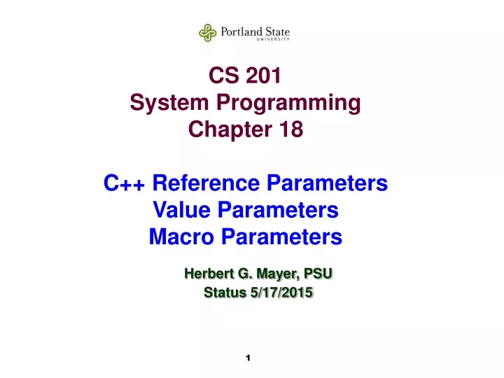 cs 201 system programming chapter 18 c reference