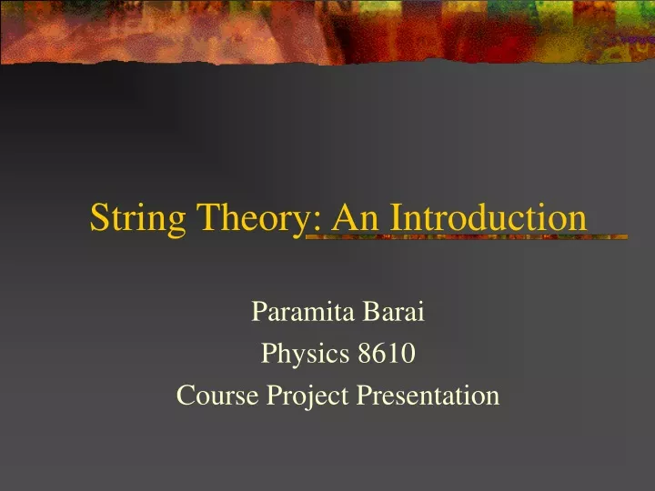 string theory an introduction