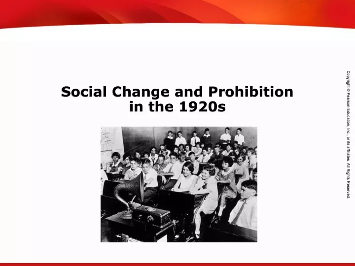 social change and prohibition in the 1920s