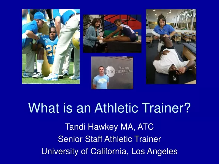 what is an athletic trainer