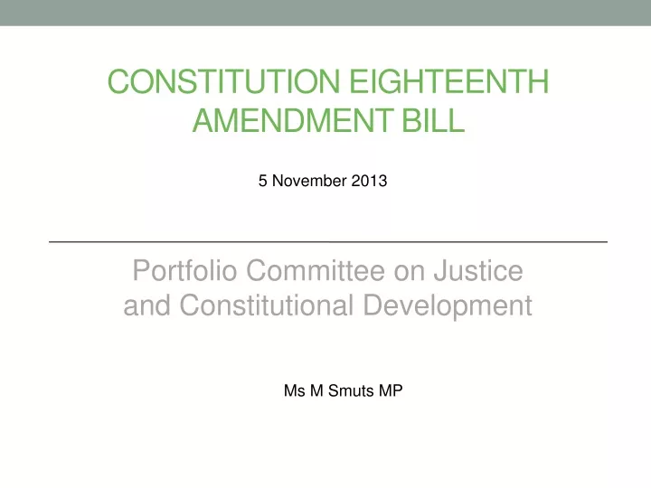 constitution eighteenth amendment bill