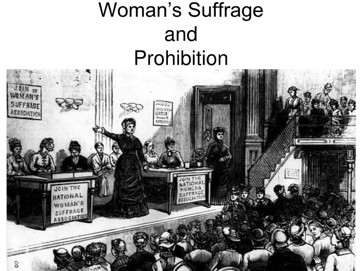 woman s suffrage and prohibition