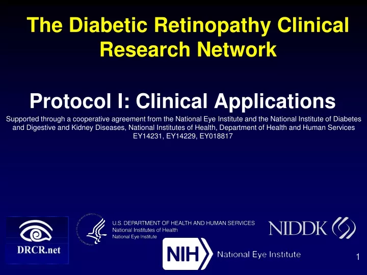 the diabetic retinopathy clinical research network