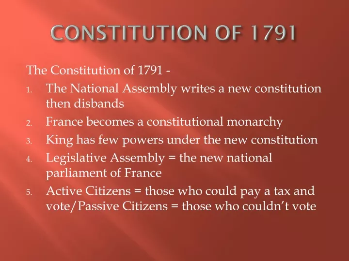 constitution of 1791