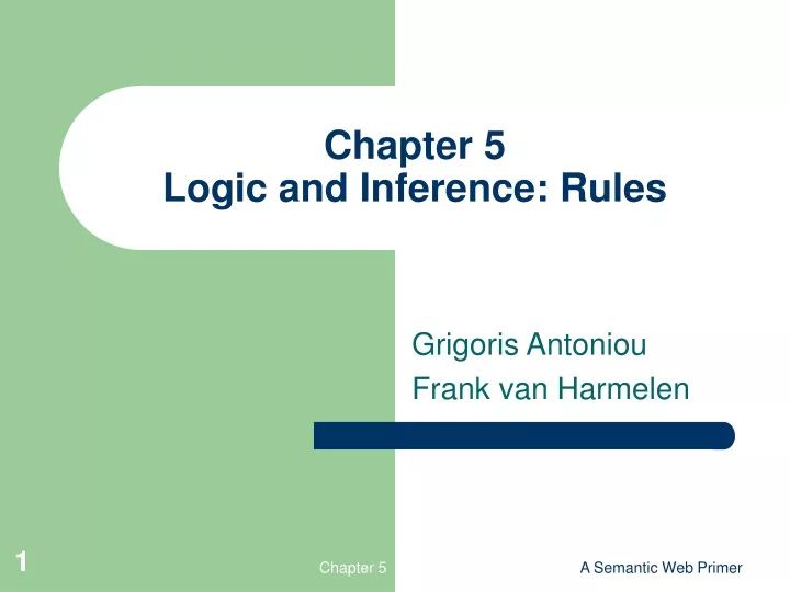 chapter 5 logic and inference rules