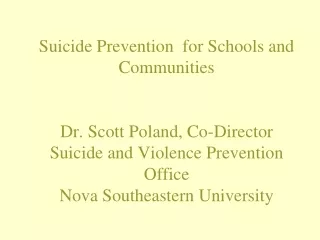 International Symposium Raises Concerns About Youth Suicide