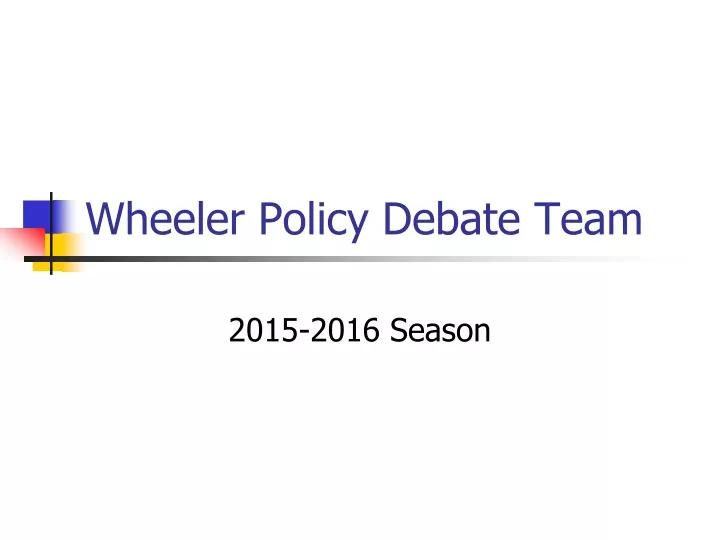 wheeler policy debate team