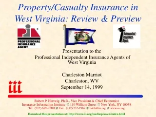 Property/Casualty Insurance in West Virginia: Review &amp; Preview