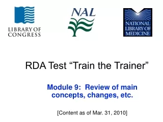 RDA Test “Train the Trainer”