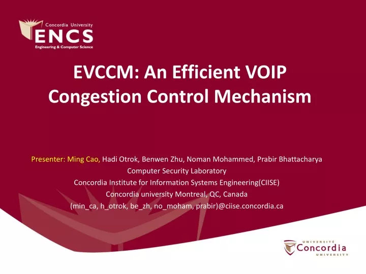 evccm an efficient voip congestion control