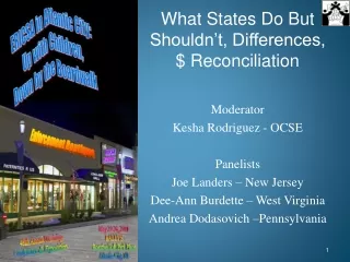 What States Do But Shouldn’t, Differences, $ Reconciliation