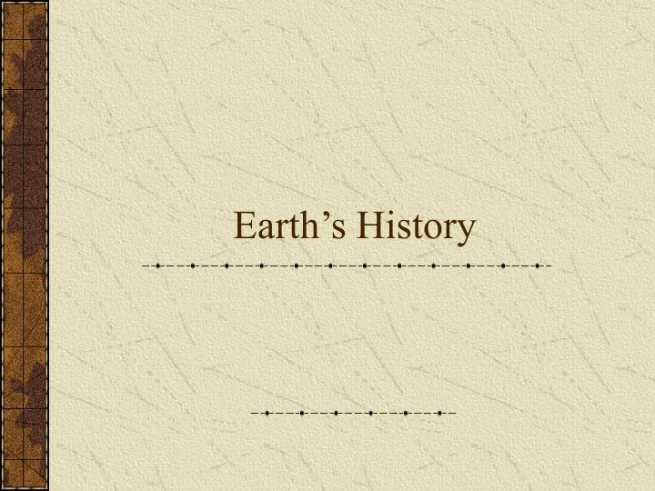 earth s history