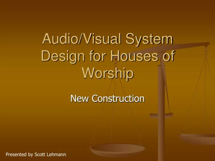 audio visual system design for houses of worship