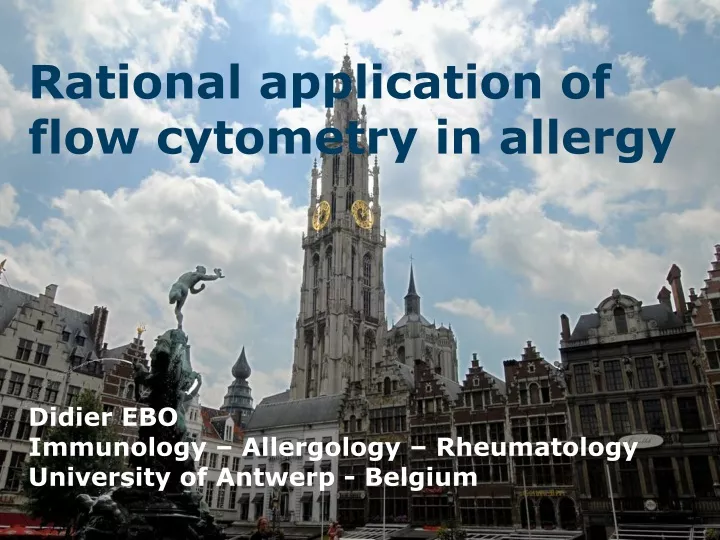 rational application of flow cytometry in allergy