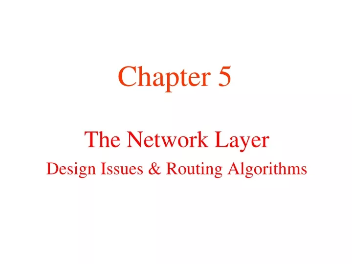 the network layer design issues routing algorithms
