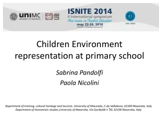 Children Environment representation at primary school