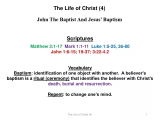 The Life of Christ (4)