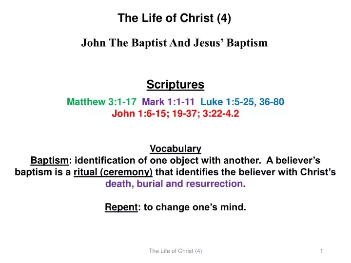 the life of christ 4