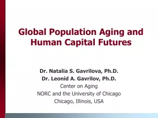 Global Population Aging and Human Capital Futures