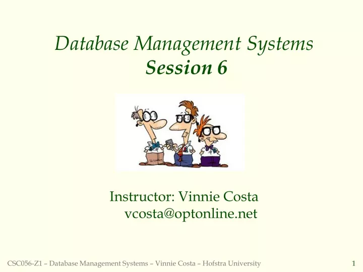 database management systems session 6