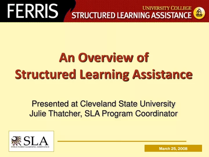 an overview of structured learning assistance