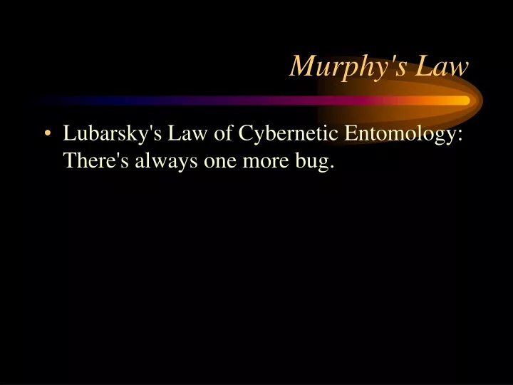murphy s law