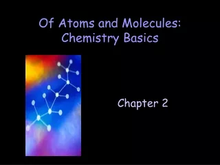 Of Atoms and Molecules:  Chemistry Basics