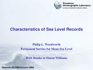 Characteristics of Sea Level Records